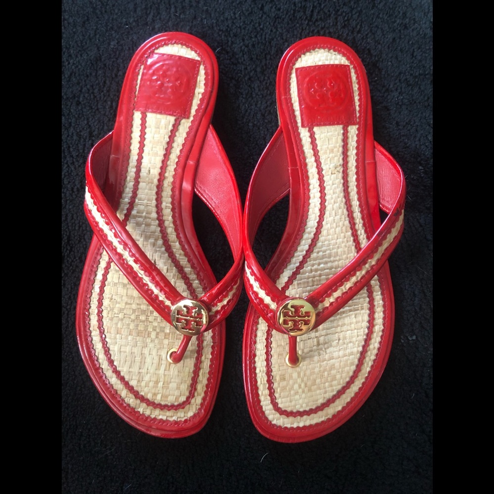 Tory Burch Isabel Straw Sandals